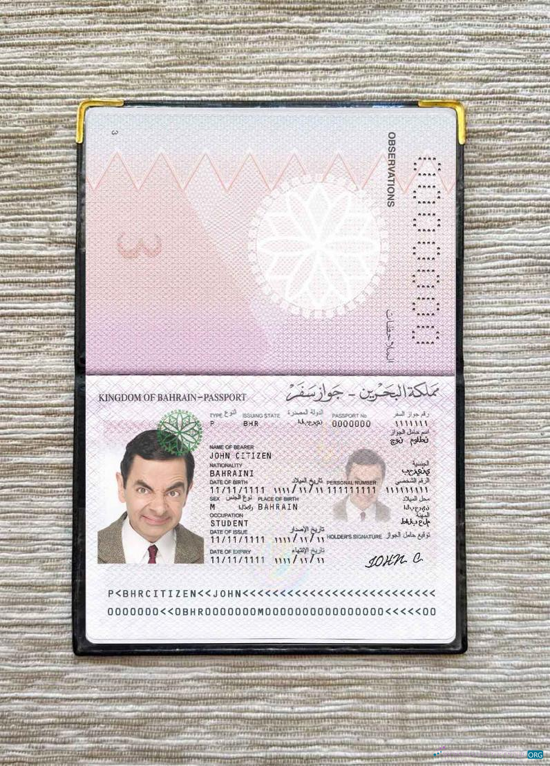 Download Bahrain passport photo look Photoshop template